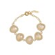 Conjunto Fane's Pedras Naturais Cristal Zircônia Metal Dourado