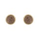 Conjunto Fane's Pedras Naturais Drusa Bronze Metal Dourado M