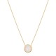 Conjunto Fane's Pedras Naturais Drusa Branca Metal Dourado M