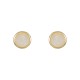Conjunto Fane's Pedras Naturais Drusa Branca Metal Dourado M