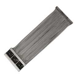 Pulseira Fane's Pedras Naturais Onix Perolada Metal Grafite