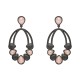 Conjunto Fane's Pedras Naturais Àgata Zircônia Metal Preto