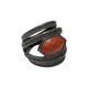 Conjunto Fane's Pedras Naturais Àgata Zircônia Metal Preto