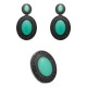 Conjunto Fane's Pedras Naturais Àgata Zircônias Metal Preto