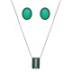 Conjunto Fane's Pedras Naturais Àgata Zircônias Metal Preto