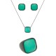 Conjunto Fane's Pedras Naturais Àgata Metal Preto