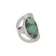 Conjunto Fane's Pedras Naturais Jaspe Zircônias Metal Prata