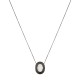 Conjunto Fane's Pedras Naturais Cristais Zircônia Metal Preto