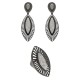 Conjunto Fane's Pedras Naturais Drusa Metal Preto