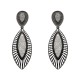 Conjunto Fane's Pedras Naturais Drusa Metal Preto