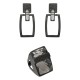 Conjunto Fane's Pedras Naturais Cristais Zircônias Metal Preto