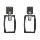 Conjunto Fane's Pedras Naturais Cristais Zircônias Metal Preto