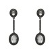 Conjunto Fane's Pedras Naturais Cristais Zircônias Metal Preto