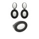 Conjunto Fane's Pedras Naturais Dolomita Zircônias Preto