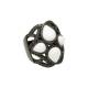 Conjunto Fane's Pedras Naturais Dolomita Zircônias Metal Preto