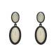 Conjunto Fane's Pedras Naturais Cristais Zircônias Metal Preto