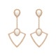 Conjunto Fane's Pedras Naturais Dolomita Zircônias Metal Rose