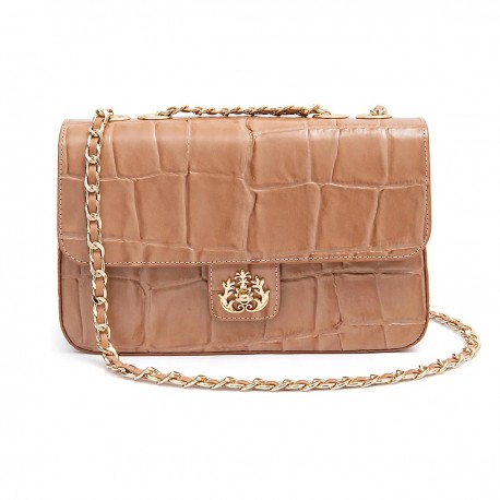 Bolsa Isla Anne Jumbo Couro Natural Caiman Argila