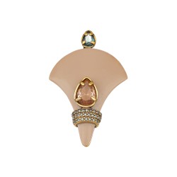 Broche Camila Klein Sopro Das Estepes Resina Ouro Velho