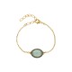 Pulseira Fane's Pedra Natural Ágata Metal Dourado