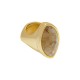 Anel Fane's Pedra Natural Quartzo Rutilado Metal Dourado
