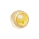 Anel Fane's Pedra Natural Cristal Amarelo Zircônia Metal Dourado