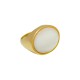 Anel Fane's Pedra Natural Madrepérola Metal Dourado