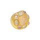 Anel Fane's Pedra Natural Citrino Amarelo Metal Dourado