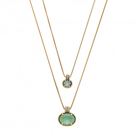 Colar Estela Geromini Floare Duplo Ouro