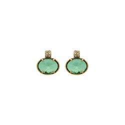 Brinco Estela Geromini Floare Oval Ouro