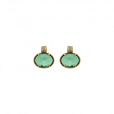 Brinco Estela Geromini Floare Oval Ouro