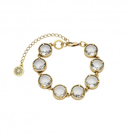 Pulseira Estela Geromini Cobogó Cristal Prata