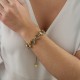 Pulseira Estela Geromini Cobogó Cristal Prata