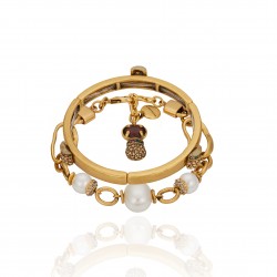 Pulseira Camila Klein Véu Das Montanhas Duplo Ouro Velho