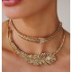 Colar Claudia Arbex Pavão Choker Ouro Vintage