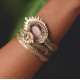 Pulseira Claudia Arbex Pavão Cristais Ouro Vintage