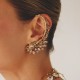 Brinco Claudia Arbex Pavão Ear Cuff Maxi Ouro Vintage