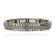 Pulseira Claudia Arbex Pavão Cristais Prata Vintage