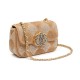 Bolsa Isla Sirena Mini Cocoon Cristais Camurça Couro Areia
