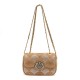 Bolsa Isla Sirena Mini Cocoon Cristais Camurça Couro Areia