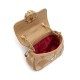 Bolsa Isla Sirena Mini Cocoon Cristais Camurça Couro Areia