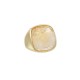 Anel Fane's Pedra Natural Citrino Amarelo Metal Dourado
