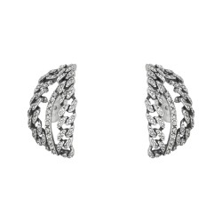 Brinco Claudia Arbex Rock Lovers Cristais Prata Vintage