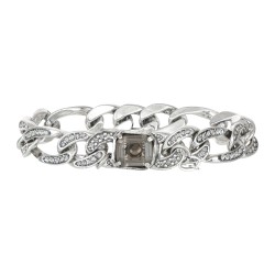 Pulseira Claudia Arbex Rock Lovers Cristais Prata Vintage