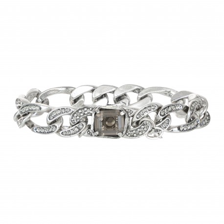 Pulseira Claudia Arbex Rock Lovers Cristais Prata Vintage
