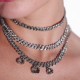 Colar Claudia Arbex Rock Lovers Choker Prata Vintage