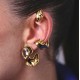 Brinco Claudia Arbex Line Organic Ear Cuff Ouro Vintage