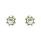 Brinco Claudia Arbex Cristal Blue Edition Ouro Vintage