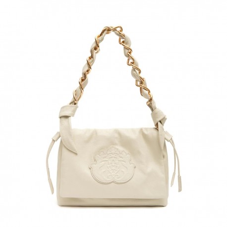 Bolsa Isla Clutch Dayse Flap Couro Bodan Chantilly Ouro