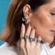 Brinco Nádia Gimenes Perfume de Mulher kit Piercing Cristal Prata